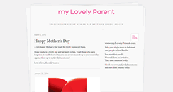 Desktop Screenshot of mylovelyparent.tumblr.com