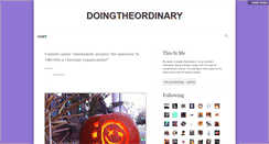 Desktop Screenshot of doingtheordinary.tumblr.com