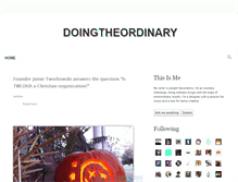 Tablet Screenshot of doingtheordinary.tumblr.com