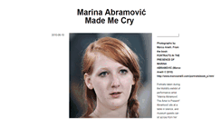 Desktop Screenshot of marinaabramovicmademecry.tumblr.com