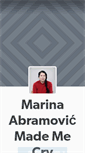 Mobile Screenshot of marinaabramovicmademecry.tumblr.com