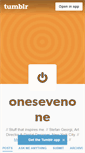 Mobile Screenshot of onesevenone.tumblr.com