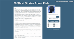 Desktop Screenshot of 50shortstoriesaboutfish.tumblr.com