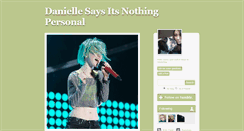 Desktop Screenshot of daniellesaysitsnothingpersonal.tumblr.com
