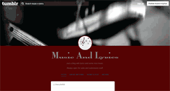 Desktop Screenshot of music-n-lyrics.tumblr.com