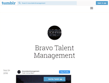Tablet Screenshot of bravotalentmanagement.tumblr.com