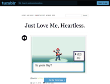 Tablet Screenshot of justlovemeheartless.tumblr.com