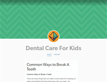 Tablet Screenshot of dentalcareforkids.tumblr.com