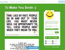 Tablet Screenshot of makemesmiiile.tumblr.com