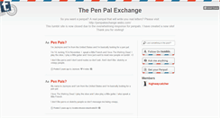 Desktop Screenshot of penpalexchange.tumblr.com