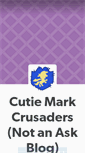 Mobile Screenshot of cutiemarkcrusaders.tumblr.com