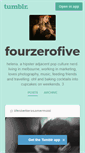 Mobile Screenshot of fourzerofive.tumblr.com