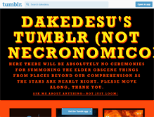 Tablet Screenshot of dakedesu.tumblr.com