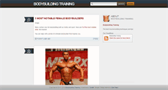 Desktop Screenshot of bodybuildingtraining.tumblr.com