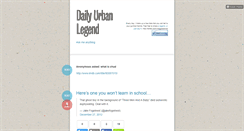 Desktop Screenshot of dailyurbanlegend.tumblr.com