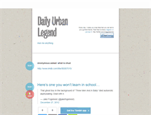 Tablet Screenshot of dailyurbanlegend.tumblr.com