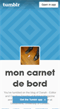 Mobile Screenshot of moncarnetdebord.tumblr.com