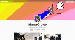 Desktop Screenshot of martacrowe.tumblr.com