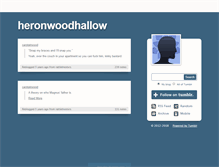 Tablet Screenshot of heronwoodhallow.tumblr.com