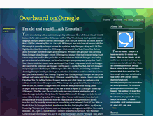 Tablet Screenshot of overheardonomegle.tumblr.com