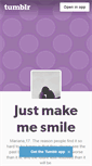 Mobile Screenshot of justmakemesmilee.tumblr.com