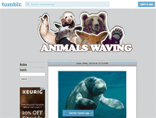 Tablet Screenshot of animalswaving.tumblr.com