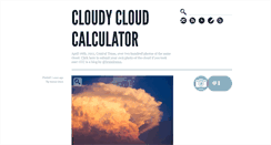 Desktop Screenshot of cloudycloudcalculator.tumblr.com