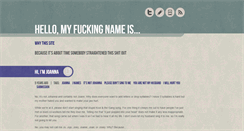 Desktop Screenshot of myfuckingnameis.tumblr.com