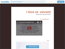 Tablet Screenshot of ilovestvincent.tumblr.com