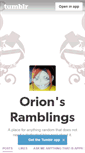 Mobile Screenshot of orionsramblings.tumblr.com