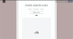 Desktop Screenshot of paperaeroplanesband.tumblr.com