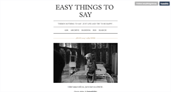 Desktop Screenshot of easythingstosay.tumblr.com