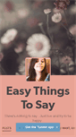 Mobile Screenshot of easythingstosay.tumblr.com