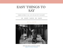 Tablet Screenshot of easythingstosay.tumblr.com