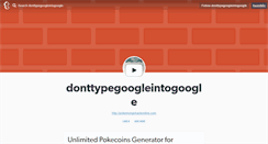 Desktop Screenshot of donttypegoogleintogoogle.tumblr.com