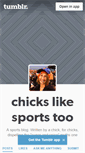 Mobile Screenshot of chickslikesportstoo.tumblr.com
