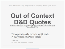 Tablet Screenshot of outofcontextdnd.tumblr.com