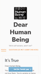 Mobile Screenshot of dearhumanbeing.tumblr.com