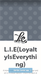 Mobile Screenshot of lie-loyaltyiseverything.tumblr.com