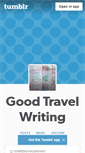 Mobile Screenshot of goodtravelwriting.tumblr.com