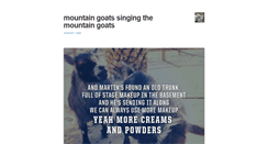 Desktop Screenshot of mountaingoatssingmountaingoats.tumblr.com