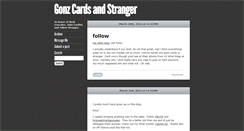 Desktop Screenshot of gonzcardsandstranger.tumblr.com