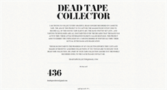 Desktop Screenshot of deadtapecollector.tumblr.com