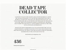 Tablet Screenshot of deadtapecollector.tumblr.com