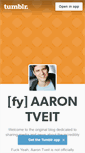 Mobile Screenshot of fuckyeahaarontveit.tumblr.com