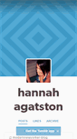Mobile Screenshot of hannahagatston.tumblr.com