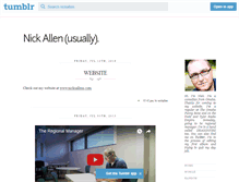 Tablet Screenshot of nickallen.tumblr.com