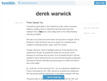 Tablet Screenshot of derekwarwick.tumblr.com