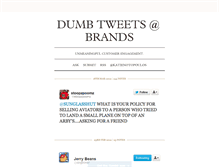Tablet Screenshot of dumbtweetsatbrands.tumblr.com