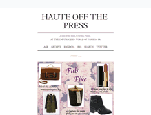 Tablet Screenshot of hauteoffthepress.tumblr.com